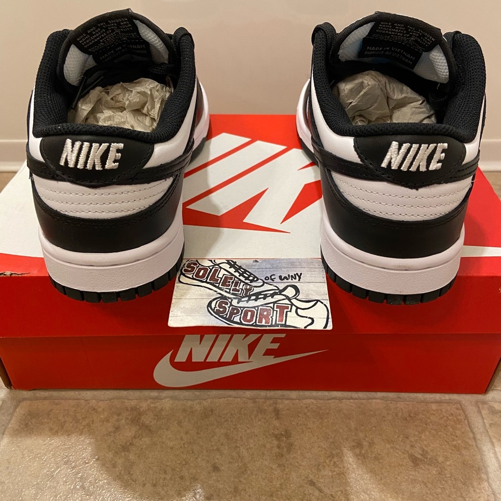 New Nike Dunk Low Retro Panda Black White Leather Mens Size 12 - Picture 5 of 11